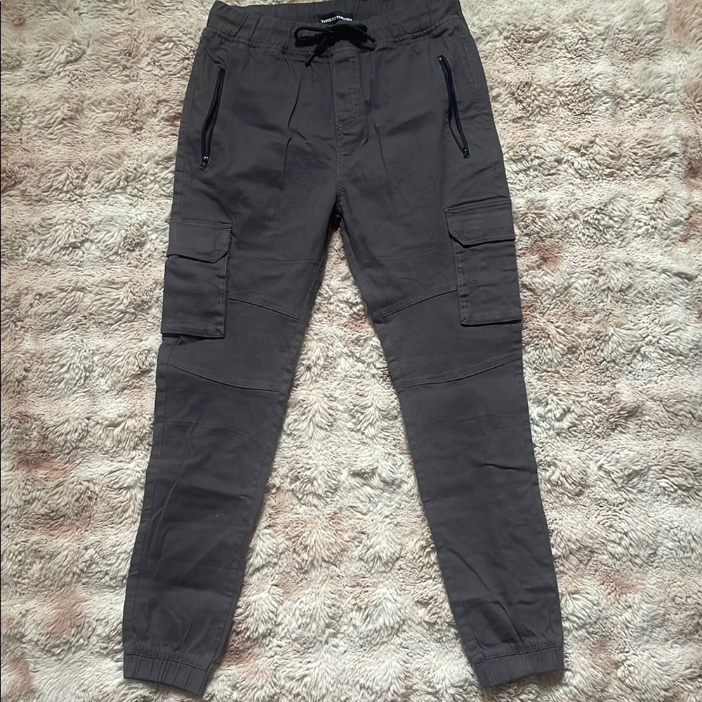 Men's Gray Cargo Jogger Pants